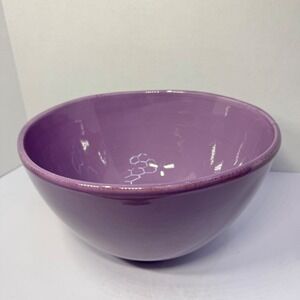 West Elm Purple Ceramic Serving Bowl Made in Italy 10 Inch Round Glazed Dish EUC